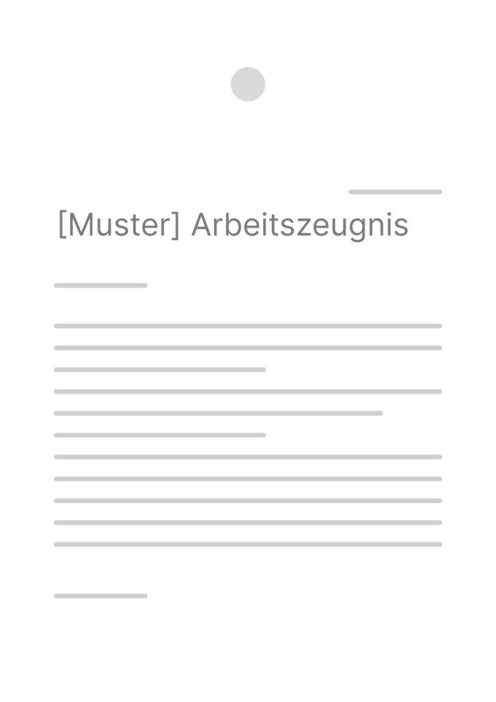 A4 Muster - Arbeitzeugnis